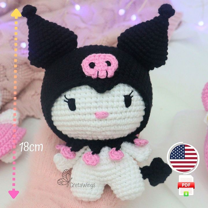Amigurui Kuromi PATTERN, Sanrio family (Digital Download) product image (1)
