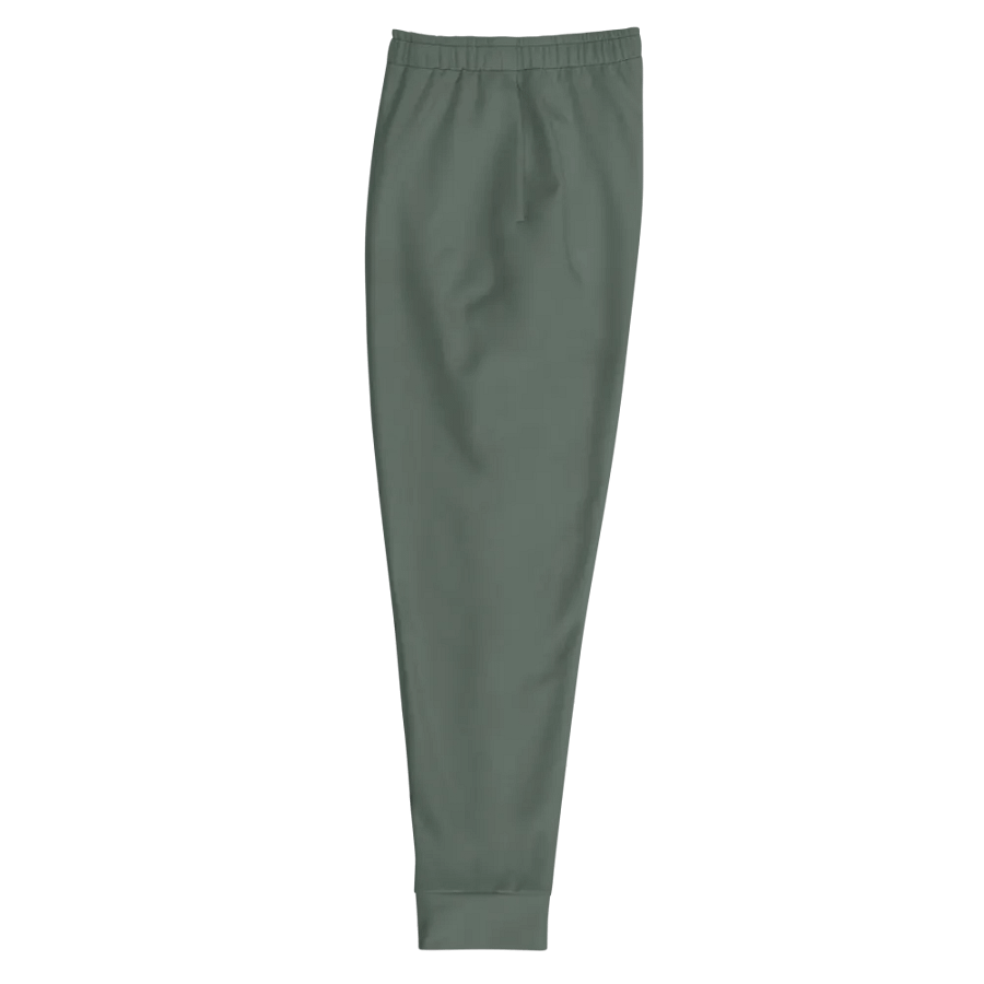 Plain Dark Sage Green Soft Summer Recycled Polyester Premium Men's Joggers by Treasure Pie product image (6)