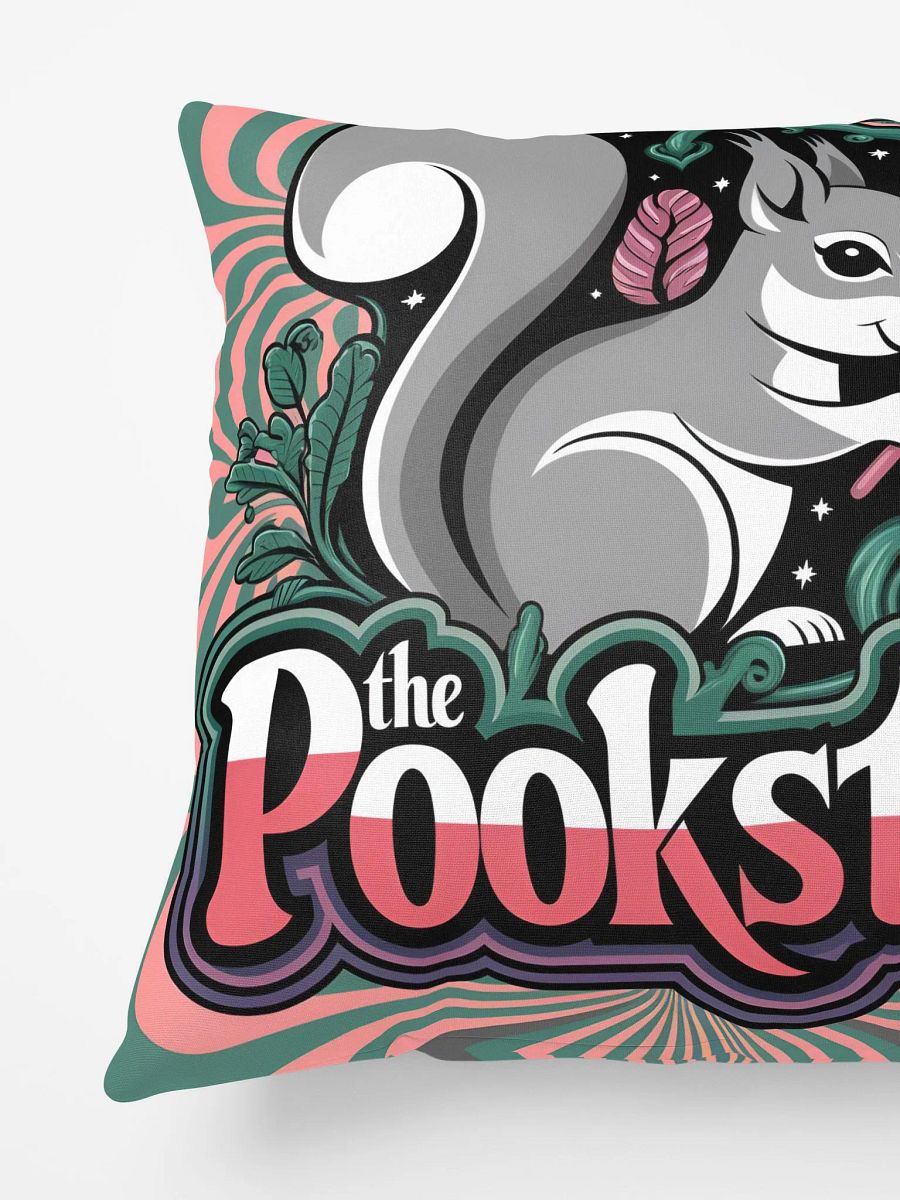Comfy Pillow: The Pookster, trippy design, pink and green, magic wand product image (6)