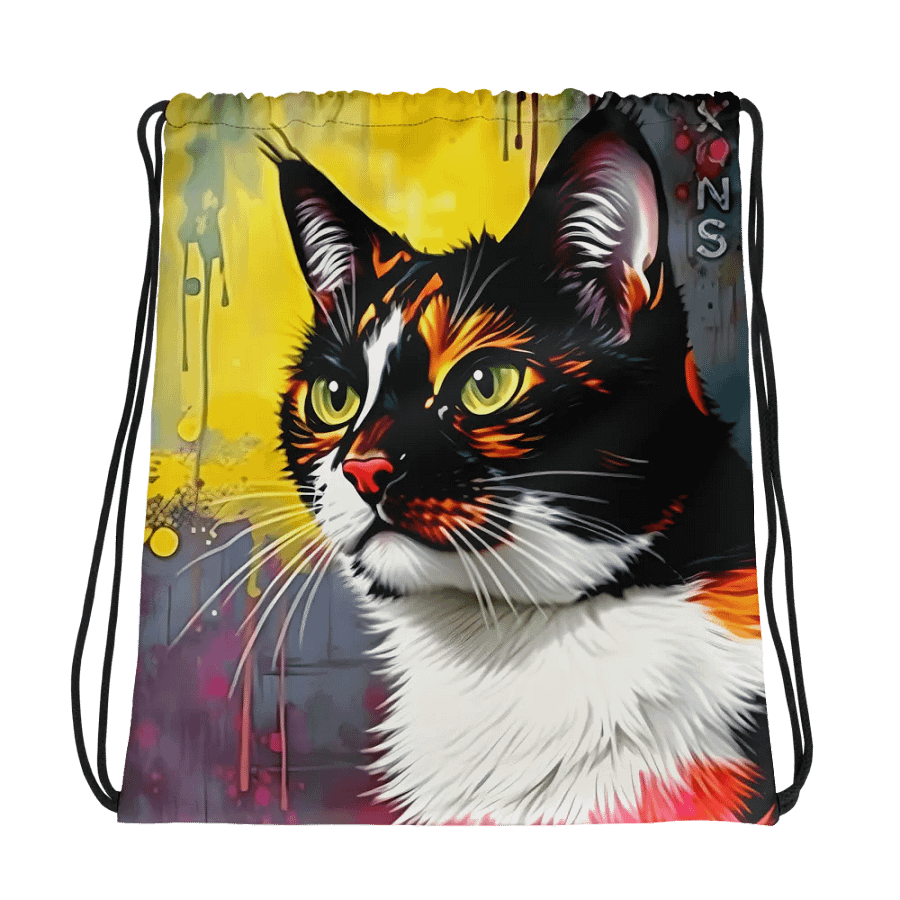 My Cat Monkey- Vibrant Fur All-Over Drawstring Bag product image (1)