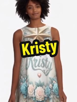 Kristy collection in my Redbubble store. Follow the link:ZoyaSanta.redbubble.com  #creatorsearchinsights #nameart #printondemand #aiart #personaldesign #redbubble 