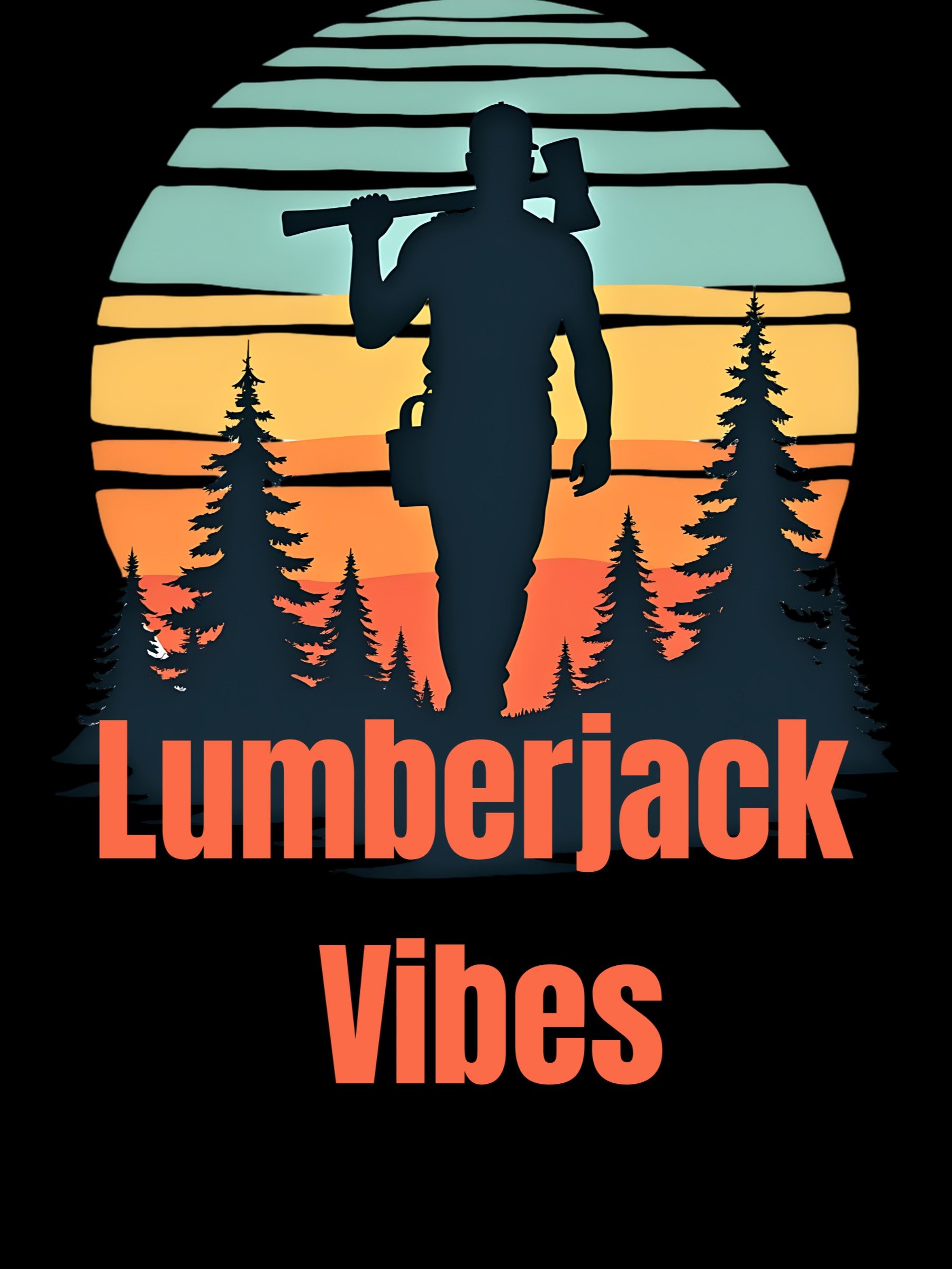 Lumberjack Vibes Retro Sunset Forest product image (1)