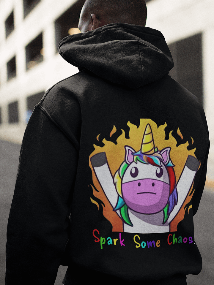 Spark Some Chaos Hoodie - Oversized Cobalt/Black product image (2)