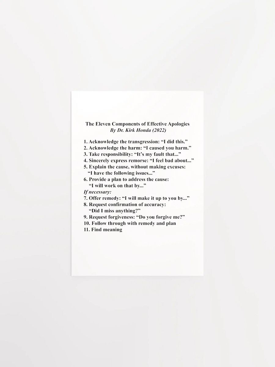 Apologies - Poster product image (4)