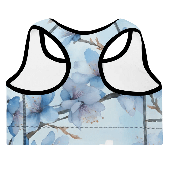 Tranquil Blue Blossoms Padded Sports Bra product image (2)