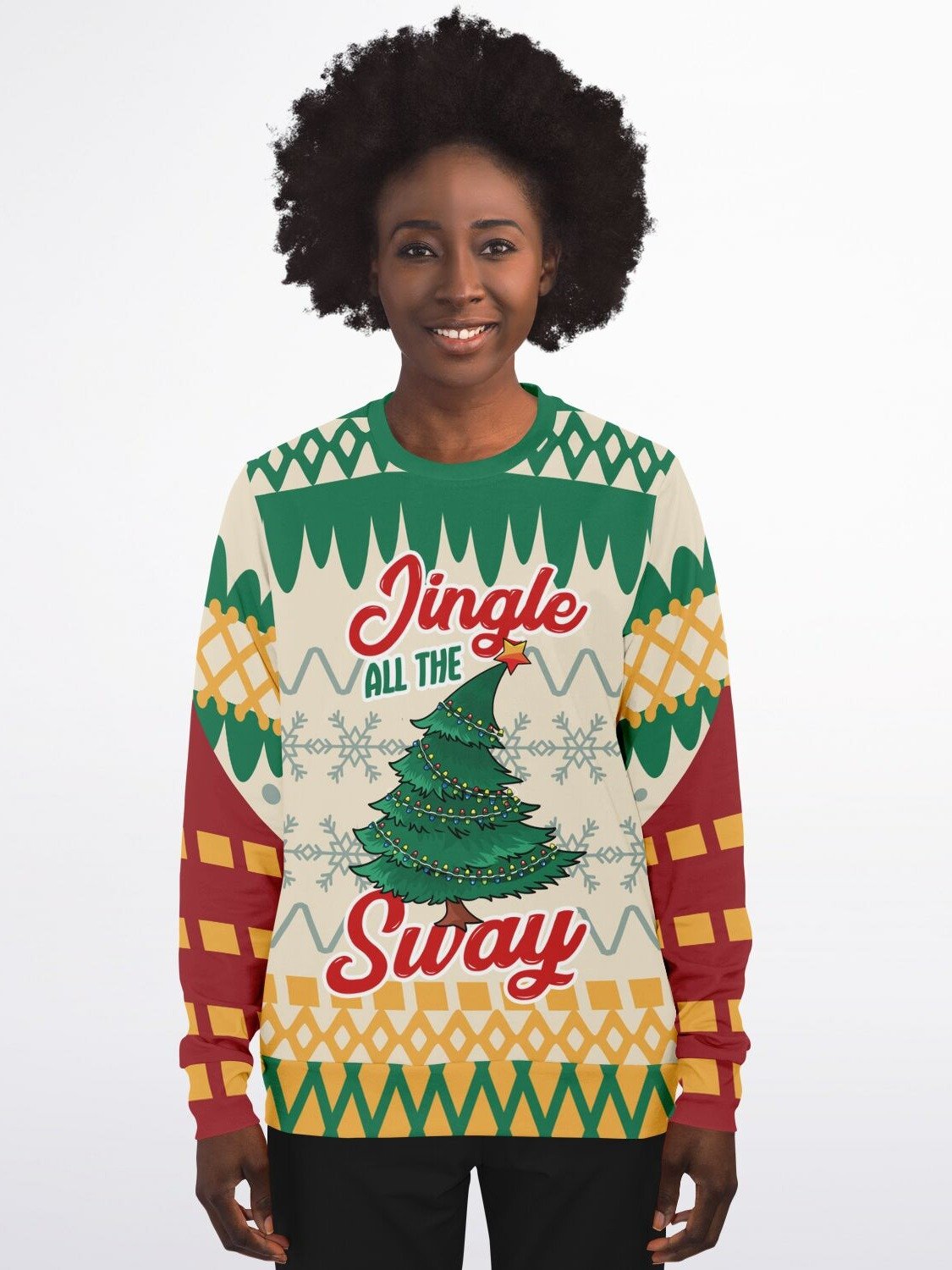 "Jingle All The Sway" Christmas Tree Sweatshirt | Musical Holiday Sweater | Festive Winter Outfit | Funny Christmas Party Outfit product image (7)