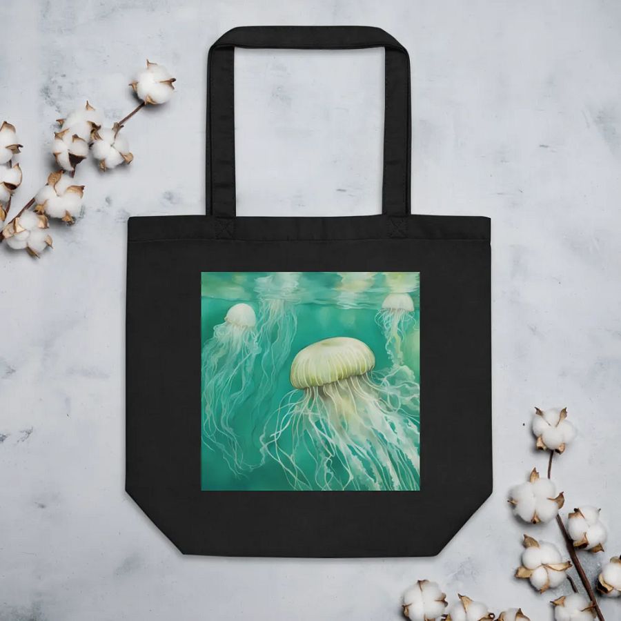 Turquoise Tranquility, Organic Cotton Twill Tote Bag product image (4)