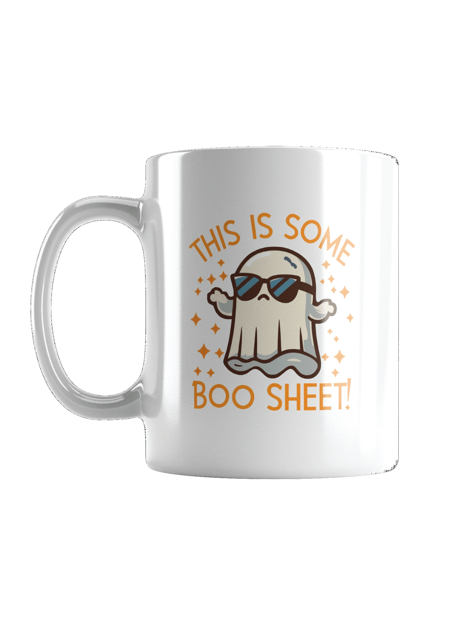 Boo Sheet Funny Halloween Mug (White) product image (2)