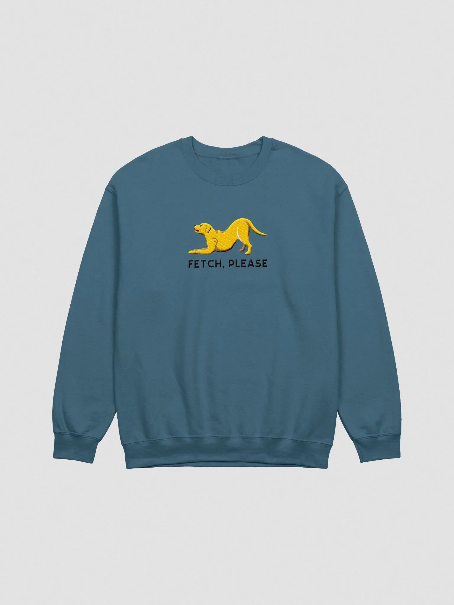 Fetch Please Sweatshirt (Embroidered) of a Labrador Retriever product image (4)