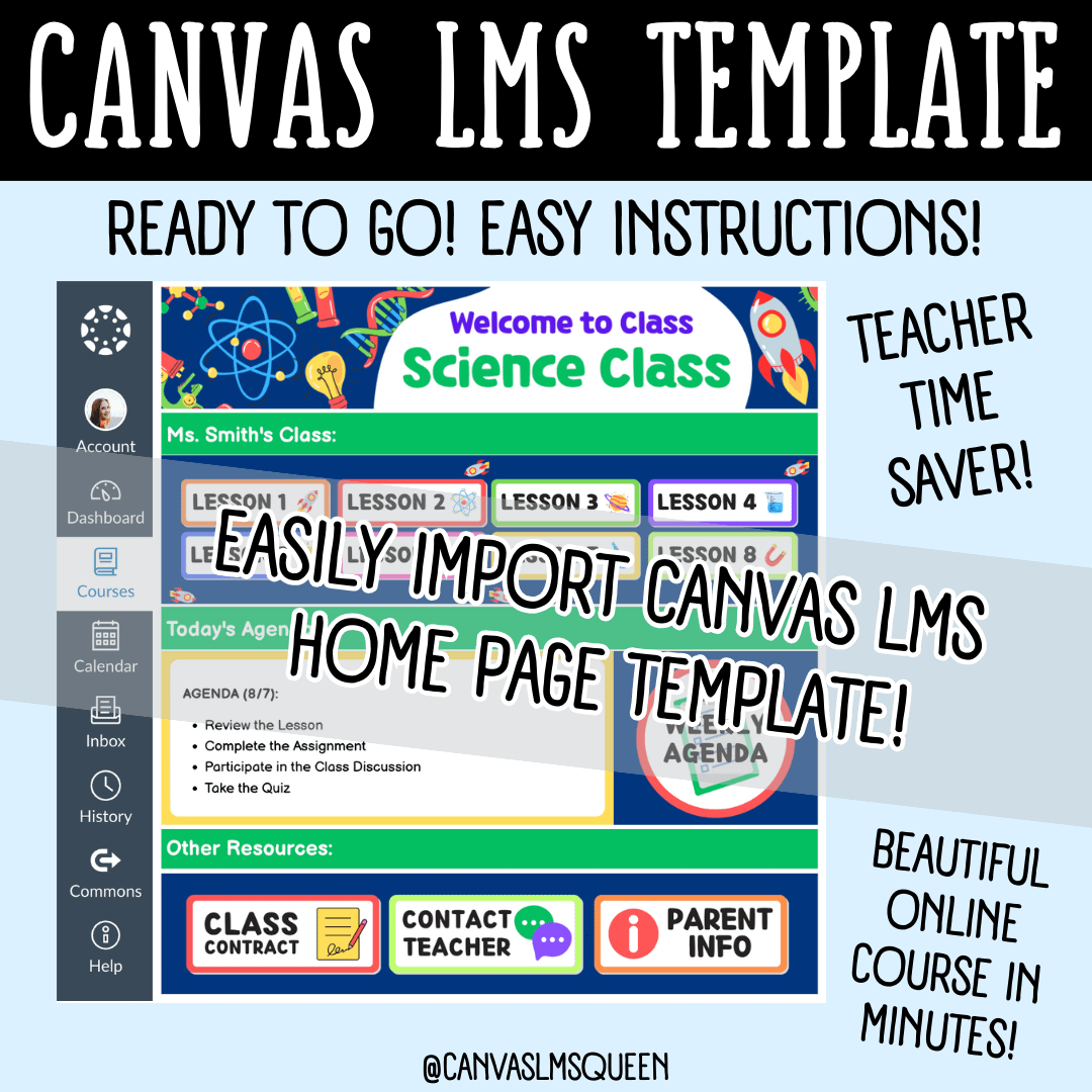 Canvas LMS Template - COURSE BUNDLE - Science Theme - 100% Customizable product image (6)