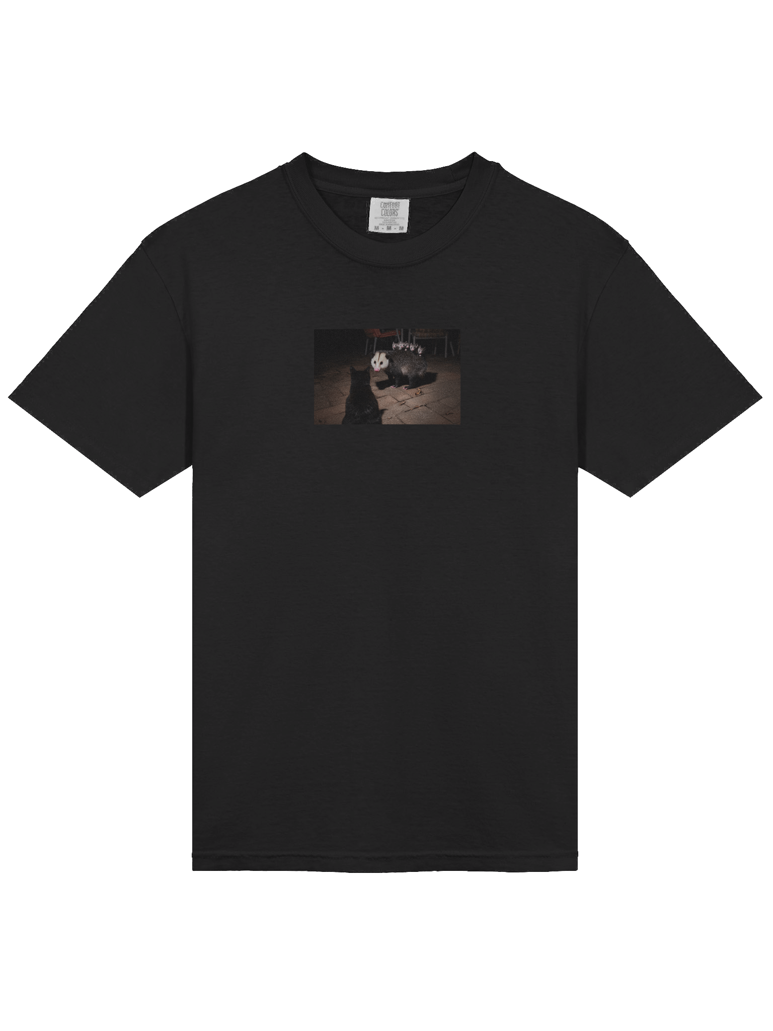 Cat meets opossum family T-shirt product image (4)