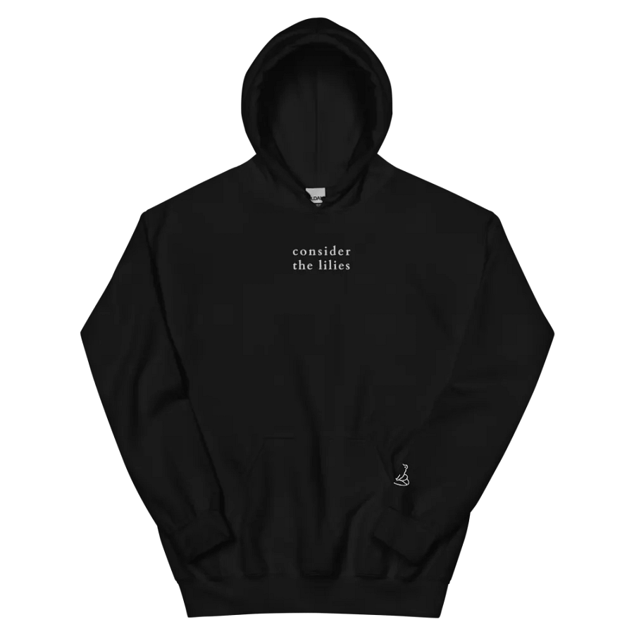 Consider the Lilies White Embroidered Hoodie product image (3)