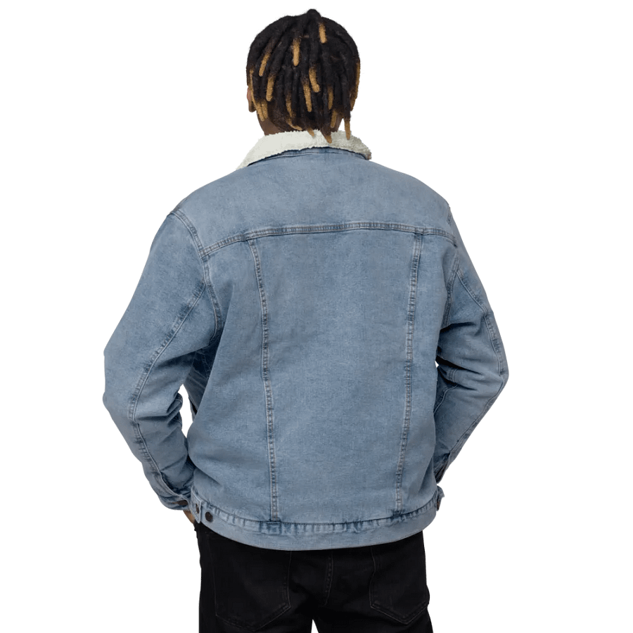 Zenith Unisex Heavyweight Sherpa Denim Jacket - 12oz - Black & Light Denim product image (10)