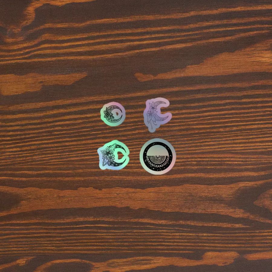 Floral Moonlit Dreams Holographic Sticker Set product image (5)