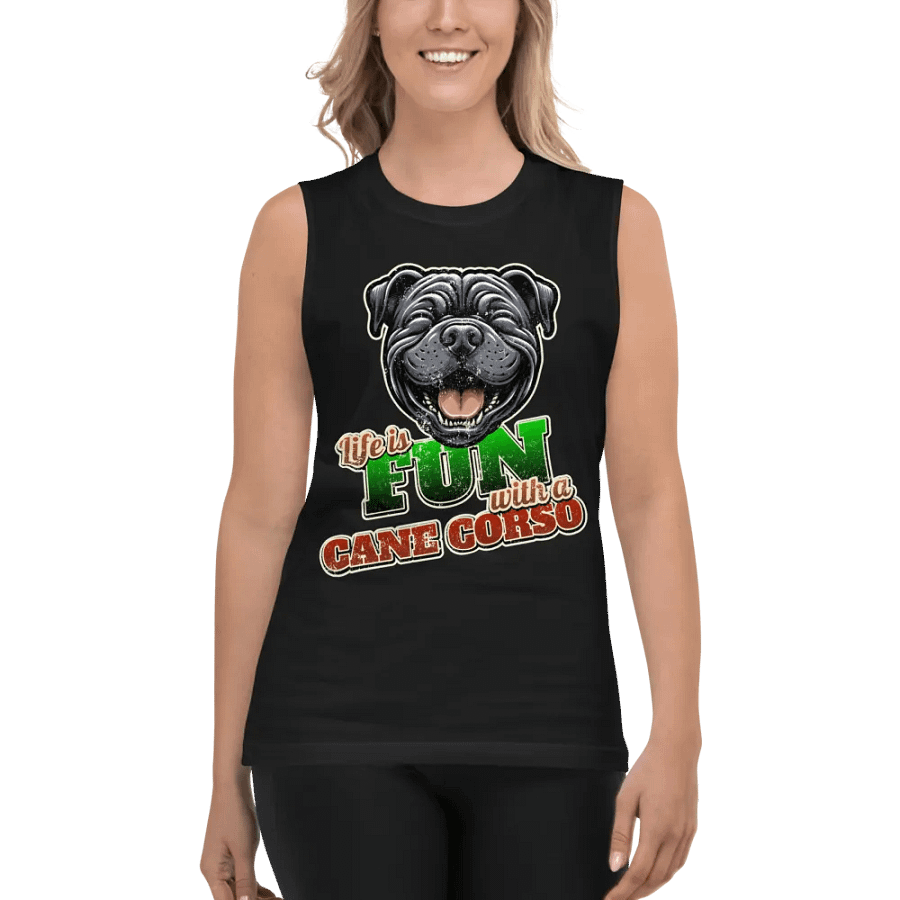 Fun-loving Cane Corso Muscle Tank product image (5)