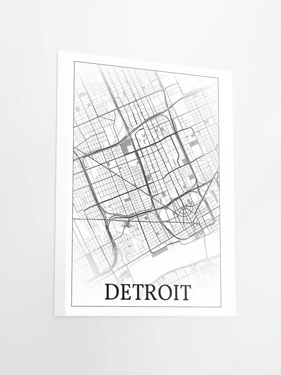 Detroit, Michigan, USA, city map print product image (12)