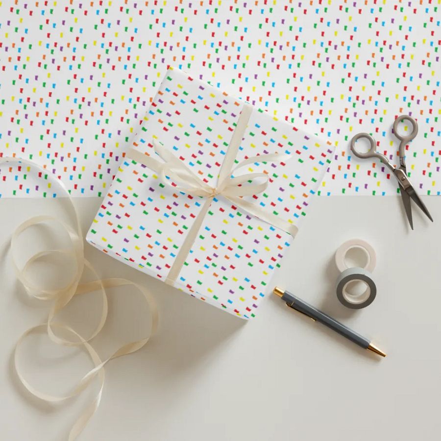 Wrapping Paper - Confetti, 8-Bit, Hearts product image (12)