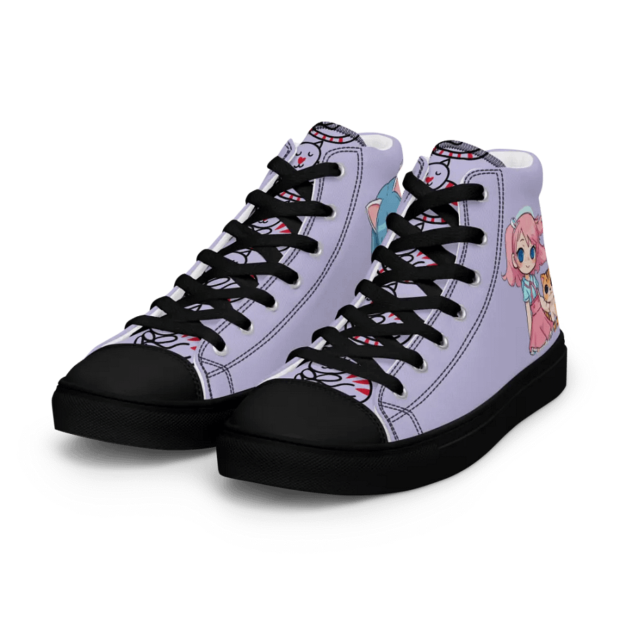 Cheerful Cat Girl High Top Canvas Shoes product image (15)
