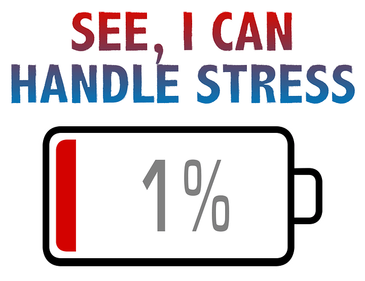 See, I Can Handle Stress with Battery at 1% T-Shirt product image (2)