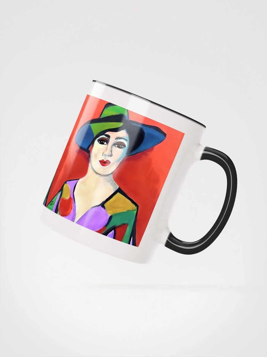 Donna with Hat Color Enamel Mug product image (2)