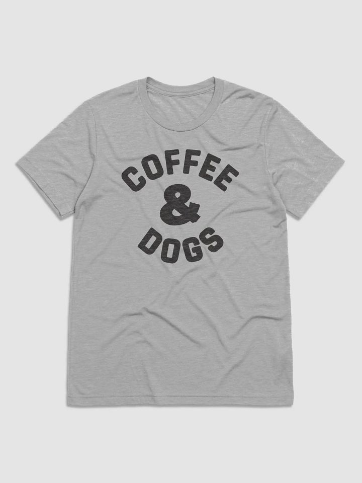 Coffee & Dogs // Unisex Triblend (Black Heather text) product image (3)
