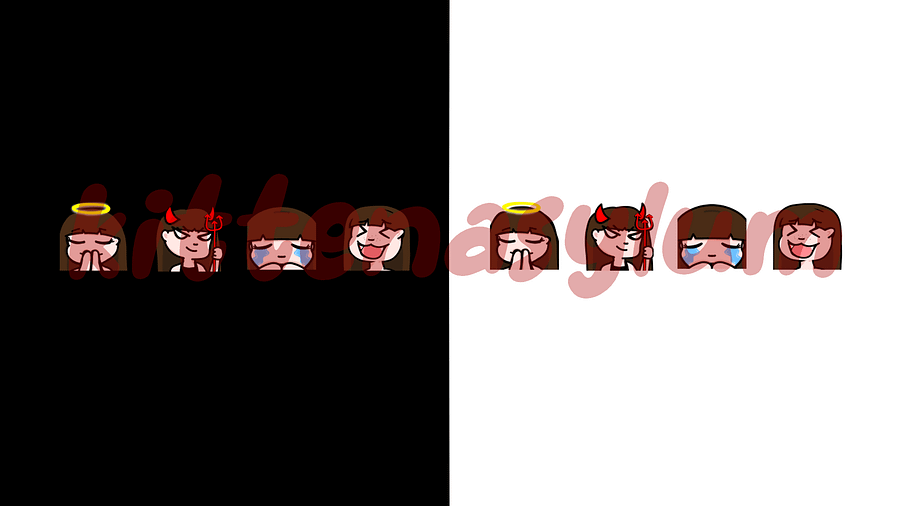 Brunette - 4 Static Emotes product image (1)