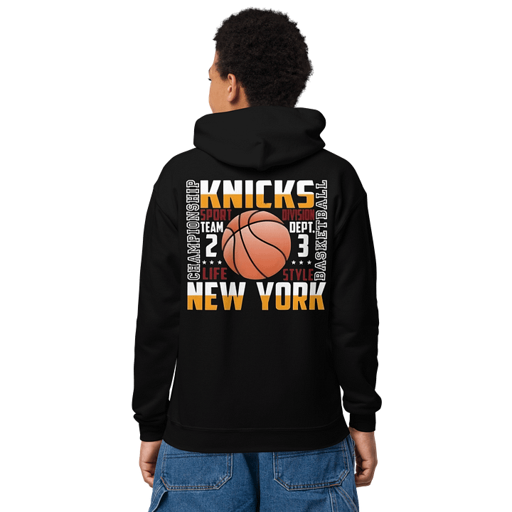 Kids Youth Heavy Blend Hoodie Knicks Slogan product image (1)