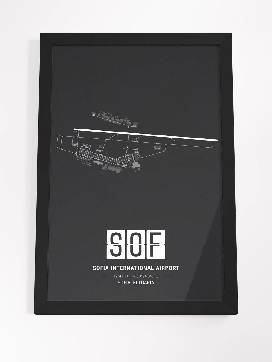 Framed Airport SOF Premium Map On Matt Paper product image (4)
