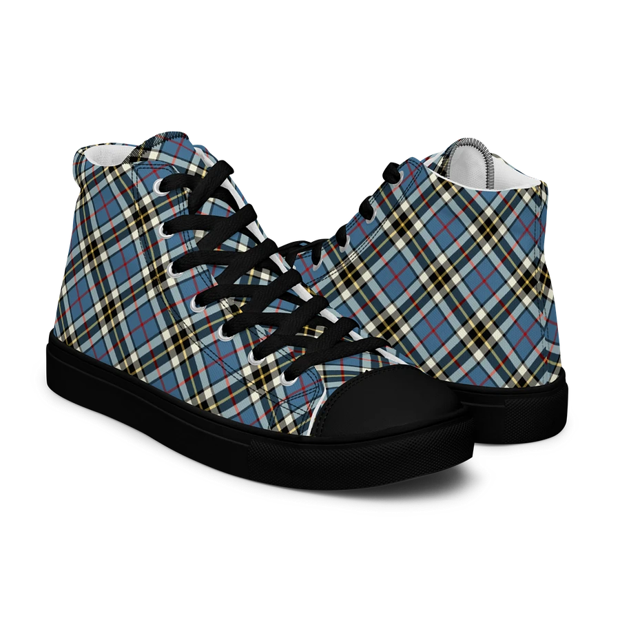 Thompson Blue Tartan Men's High Top Shoes product image (7)