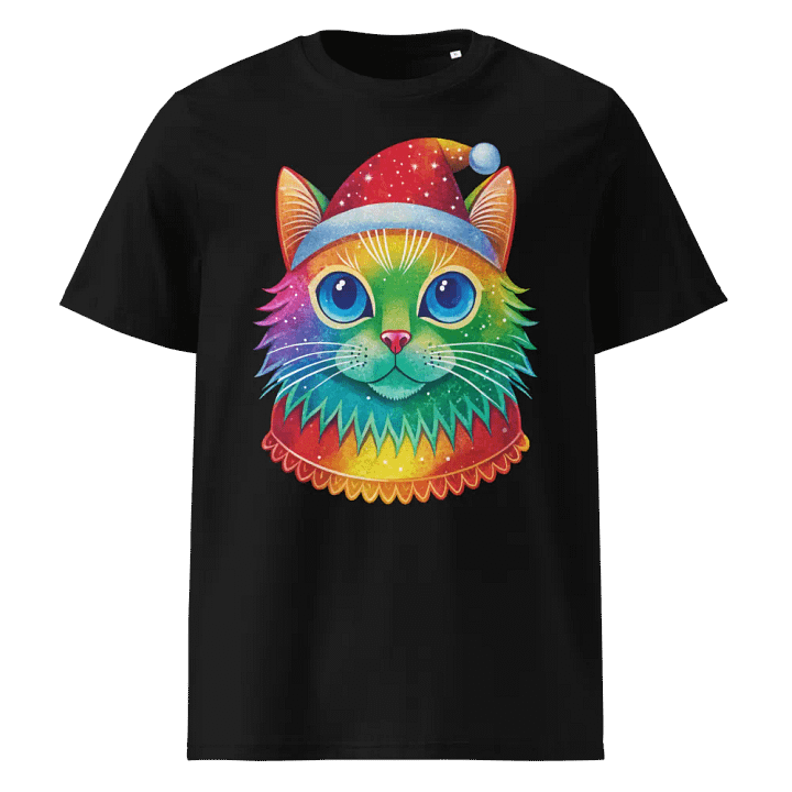 Whimsical Cat Christmas Tee product image (1)