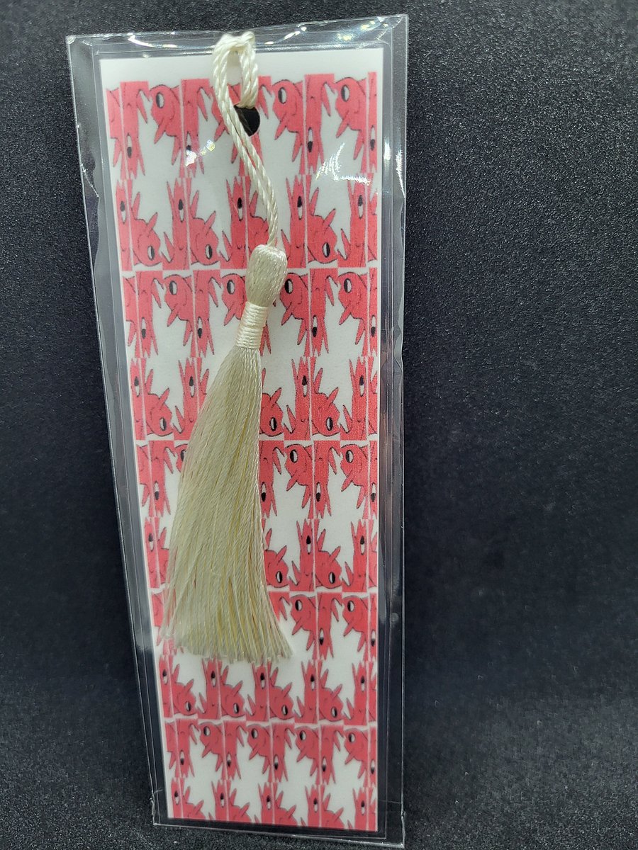 Cute Cartoon Pink Fish Pattern Laminated Bookmark with Tassel for the Fish Loving Book Reader in Your Life product image (2)