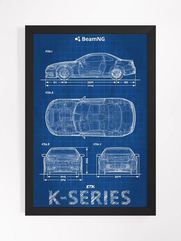 Framed Poster: ETK K-Series Blueprint product image (1)