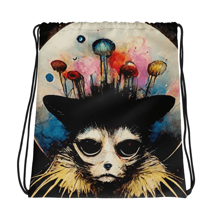 Celestial Cat-Owl All-Over Print Drawstring Bag product image (1)