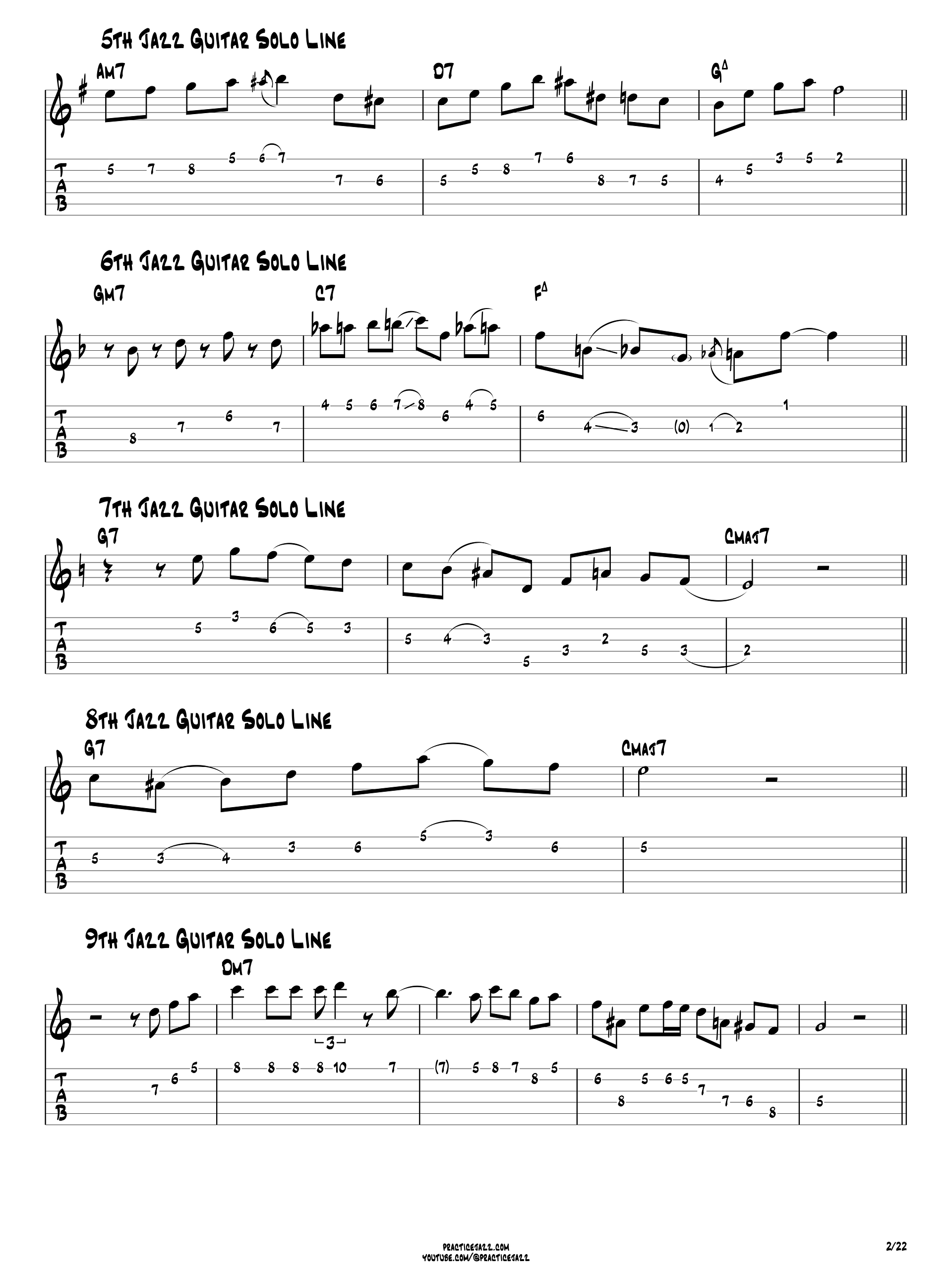 PDF + TAB Jazz Guitar Lick 1000 – Vol.1: The First 100 product image (2)