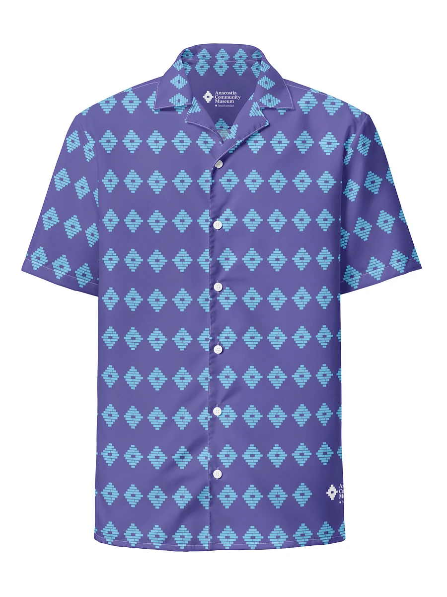 Anacostia Community Museum Button-Up Shirt (Purple/Blue) Image 1