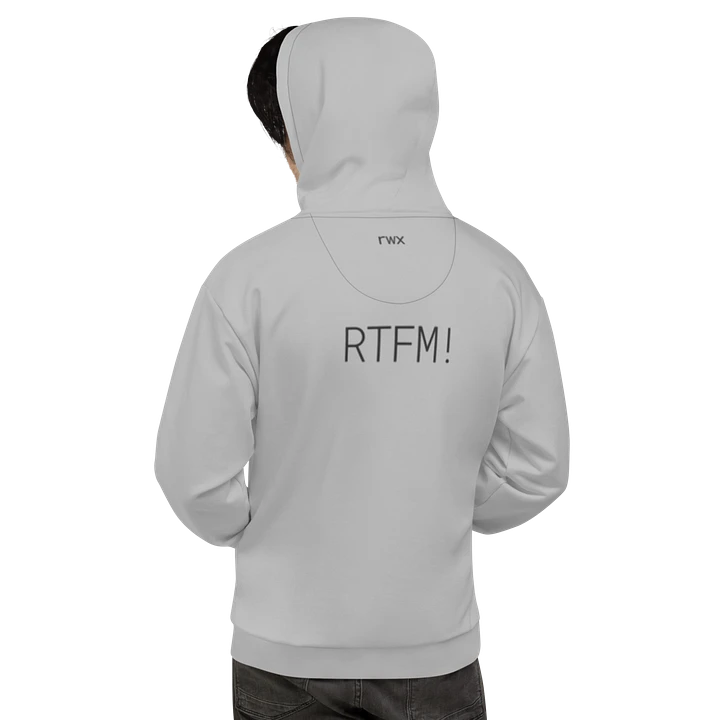 need help? RTFM! hoodie (grayscale mode) product image (1)