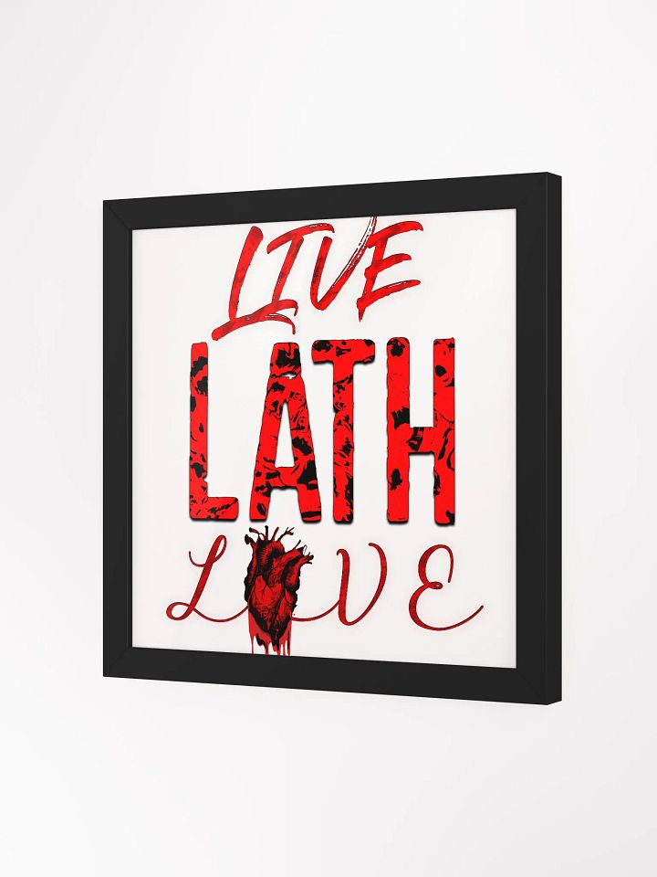 Framed Matte Square Poster Live Lath Love product image (2)