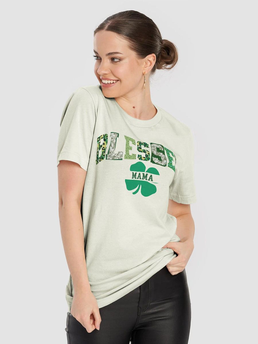 St Patricks Day Blessed Mama Shirt - Clover t-shirt St Patricks Gift for Mother product image (1)
