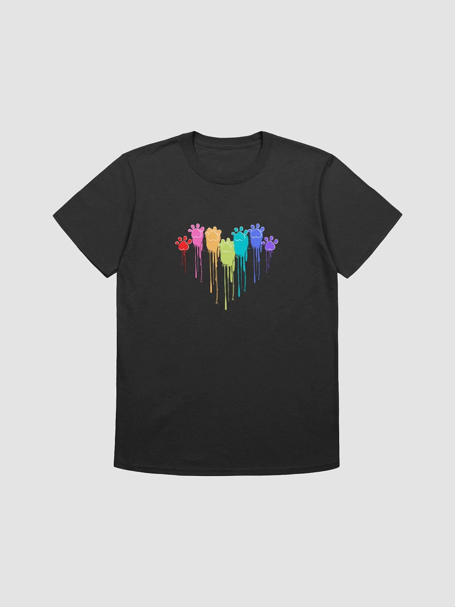 Colorful Dog Paw Prints Unisex T-Shirt product image (2)