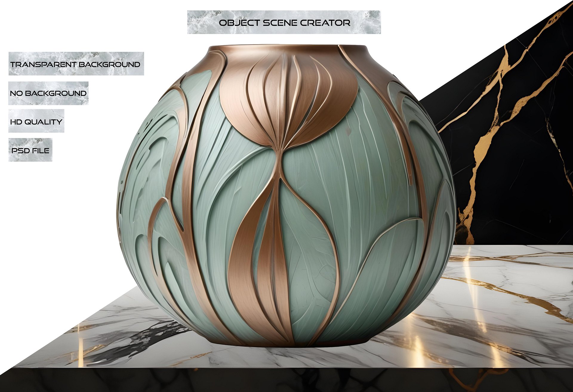 Gatsby Grace – Art Deco Ceramic Pot PNG product image (2)