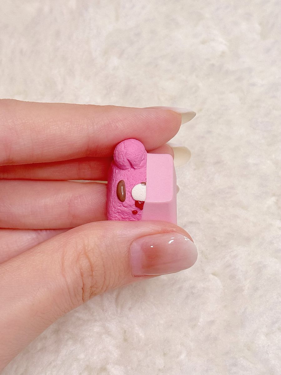 Pink on Pink Gloomy Bear Keycap product image (4)