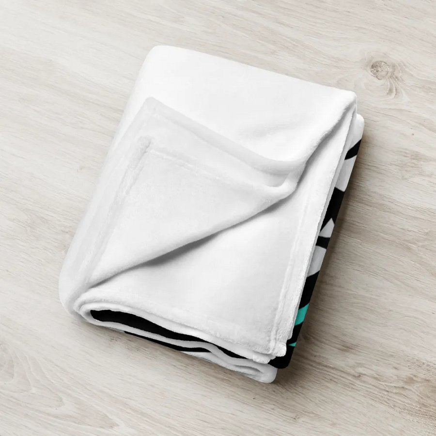 Aqua Shark Bite Throw Blanket product image (18)