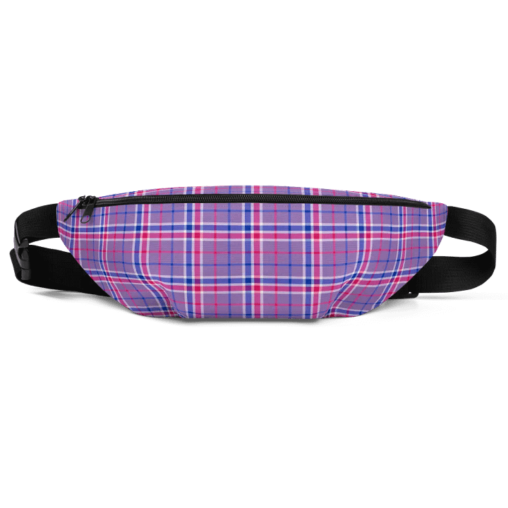 Lavender, Magenta and Blue Plaid Fanny Pack product image (2)