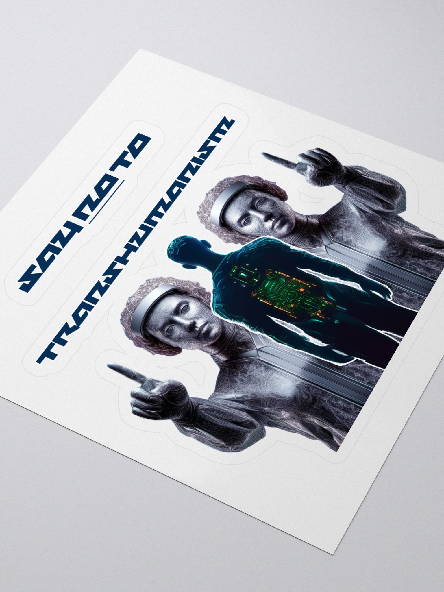 Say NO To Transhumanism 2.0 Sticker product image (3)