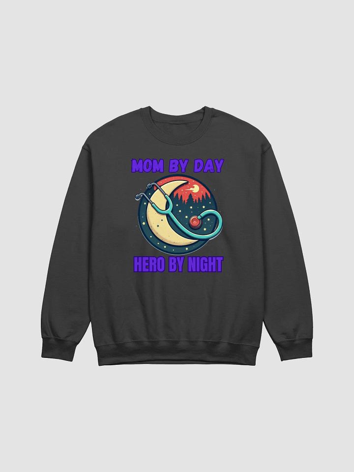 mom by day,Moonlight Hero, Stethoscope Sweatshirt product image (8)