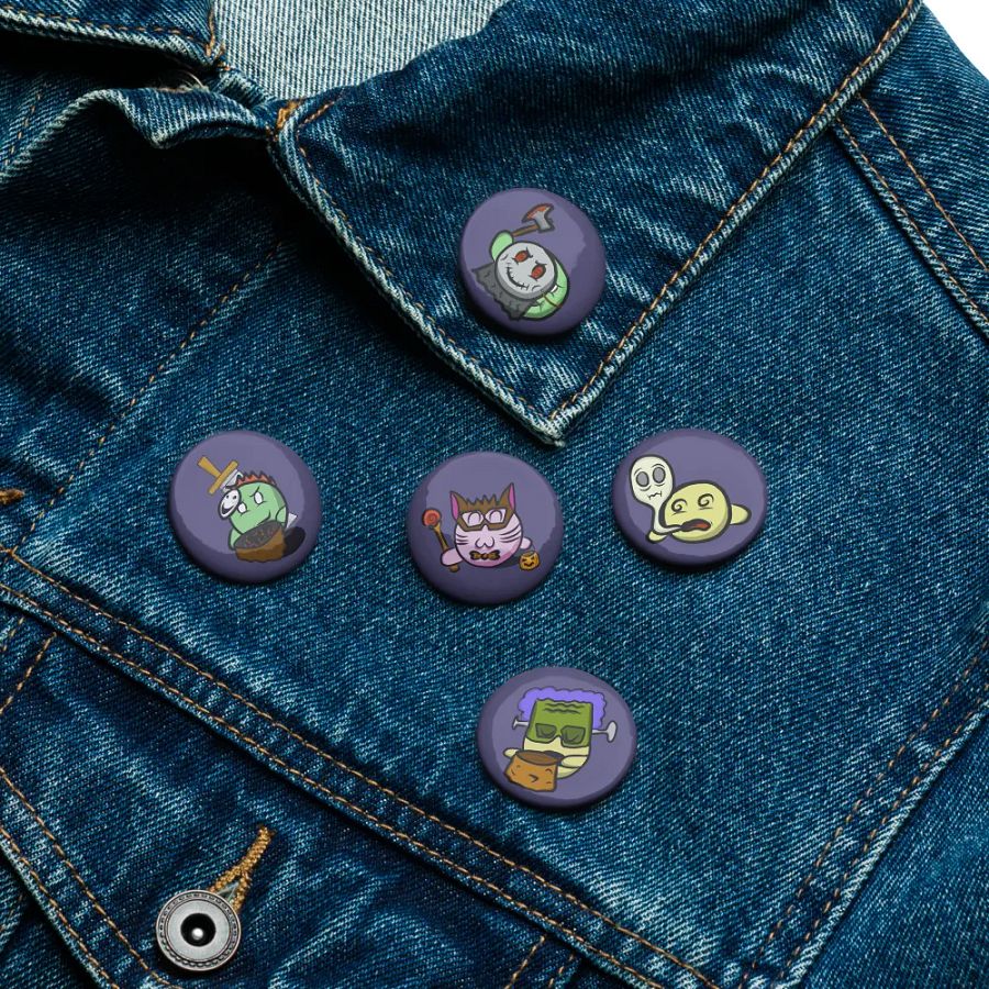Dango Spooky Set - Pin Buttons product image (7)