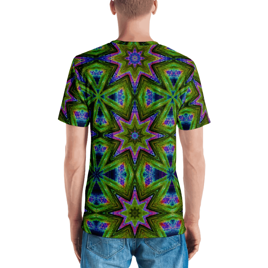 Abstract Stars and Crosses Men's Crewneck T Shirt product image (2)