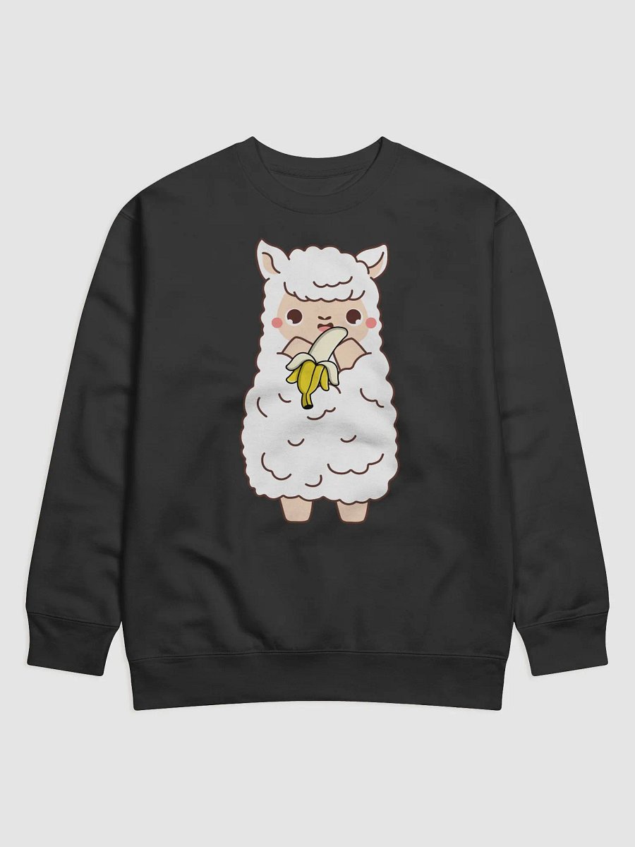 Llama Eating a Banana (Sweatshirt) product image (1)