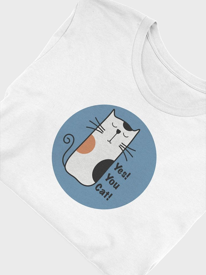 Yes! You Cat! Supersoft White and blue T-Shirt product image (1)
