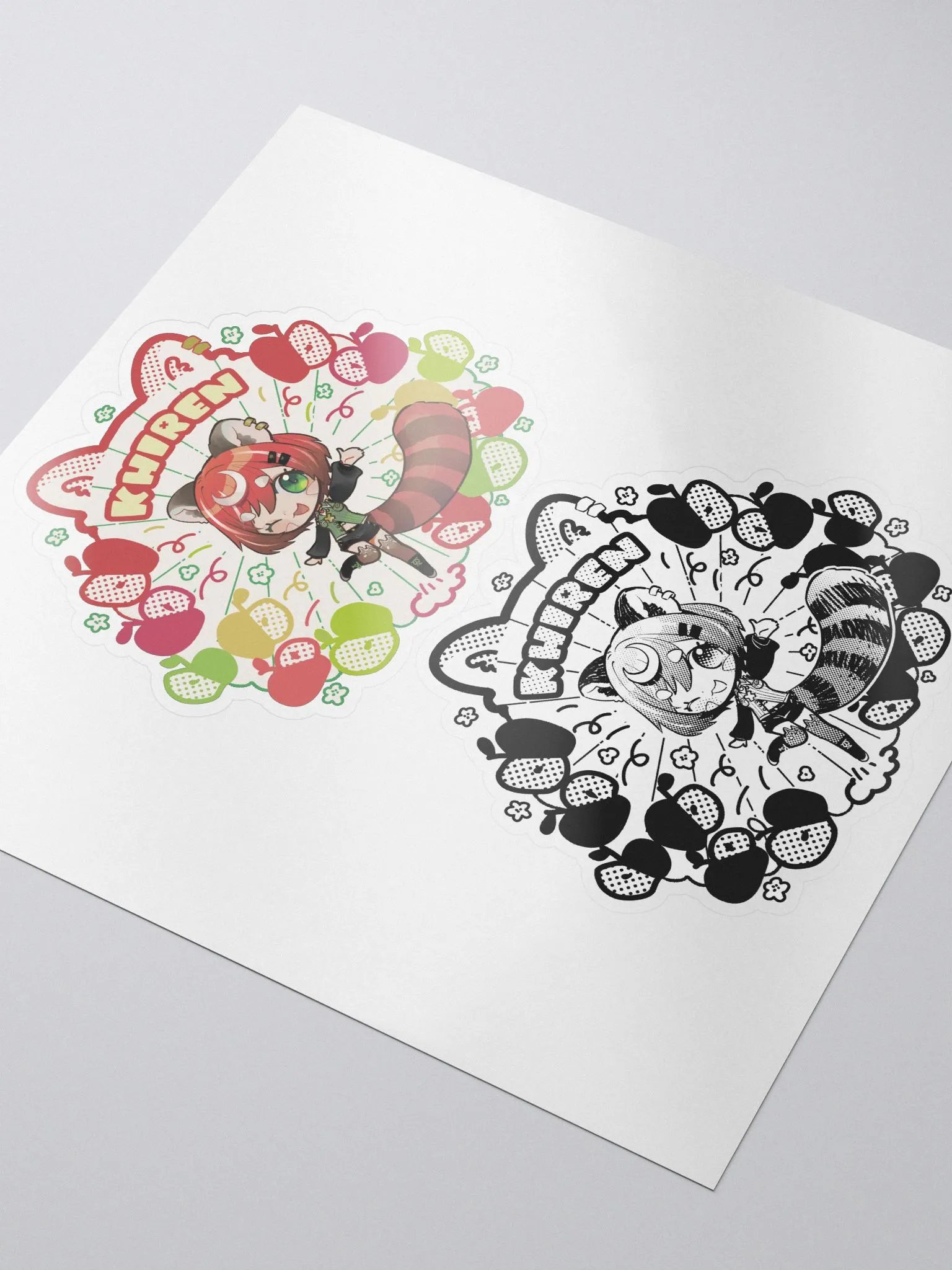 Khiren - Apple Bonanza Sticker (Color+BW) product image (3)